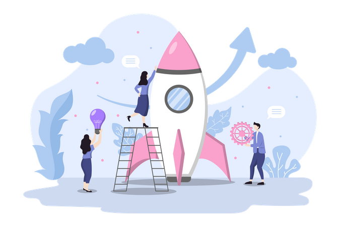 Business Launch  Illustration