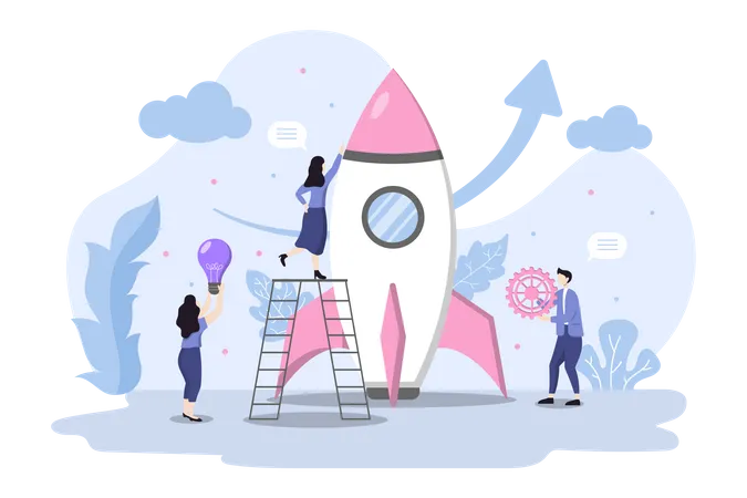 Business Launch  Illustration