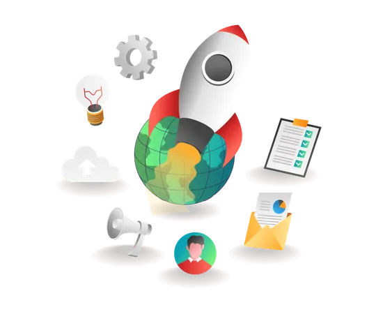 Business launch  Illustration