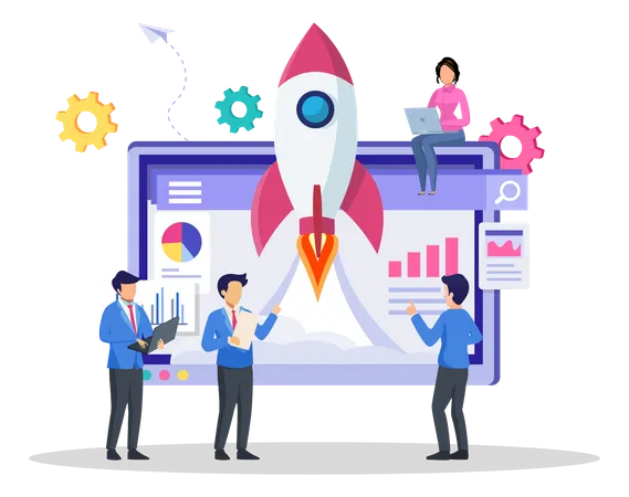 Business Launch  Illustration