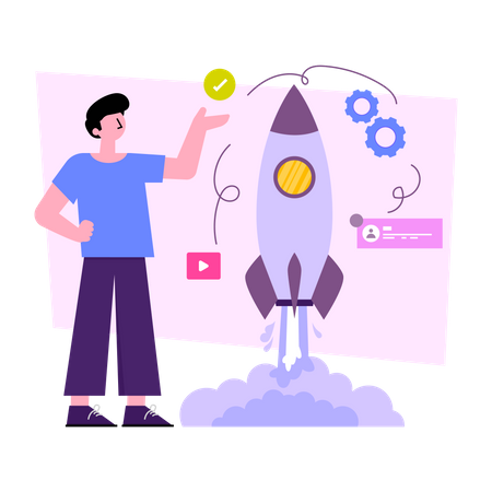 Business Launch  Illustration