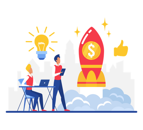 Business launch  Illustration