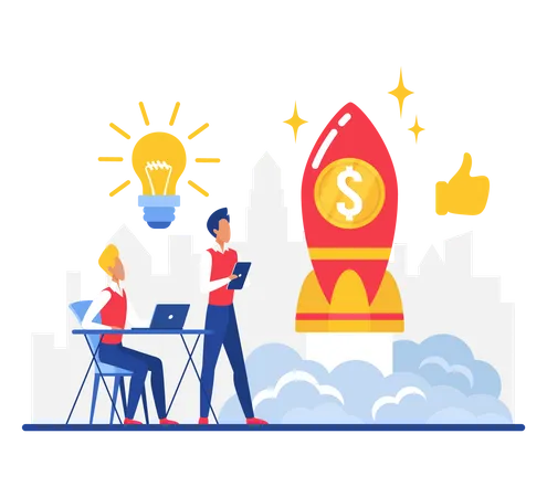 Business launch  Illustration