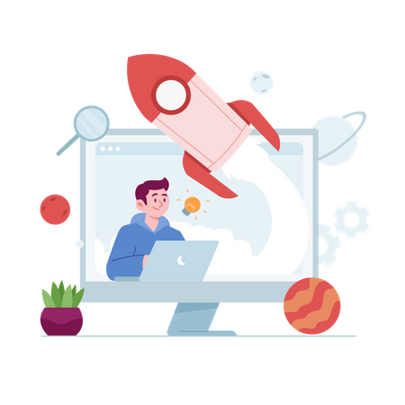 Business Launch  Illustration