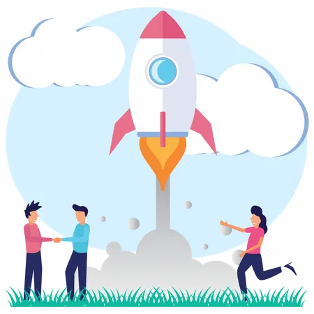 Business Launch  Illustration