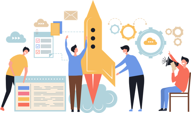 Business Launch  Illustration