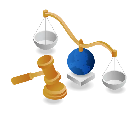 Business law justice  Illustration