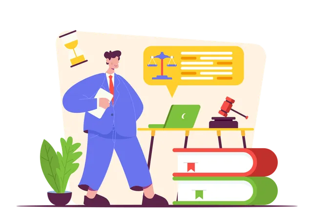 Business Lawyer  Illustration