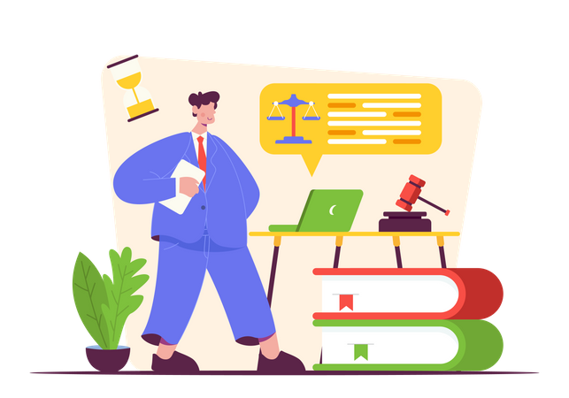 Business Lawyer Illustration