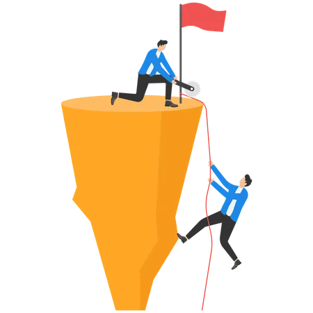 Business leader cheating with other employee  Illustration