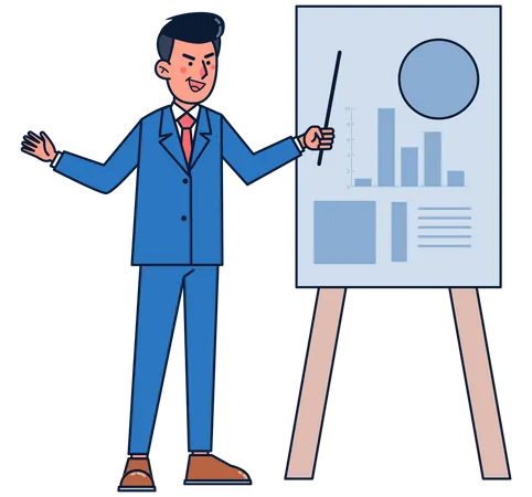 Business leader giving presentation  Illustration