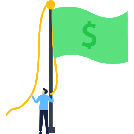 Business leader leading finance  Illustration