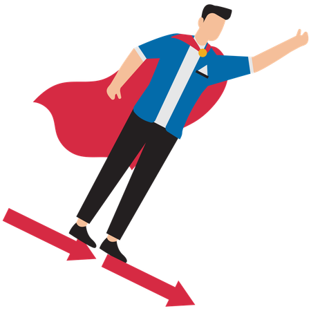 Business leader wearing cape  Illustration