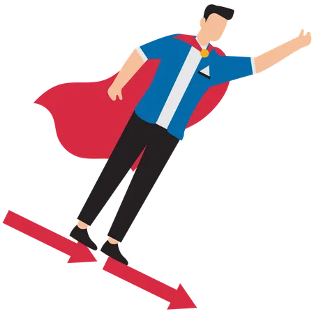 Business leader wearing cape  Illustration