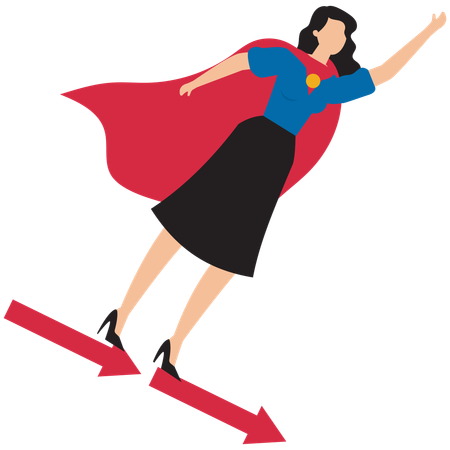 Business leader wearing cape  Illustration