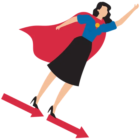 Business leader wearing cape  Illustration