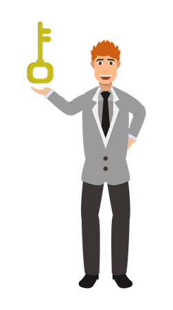 Business Leader with solution Illustration