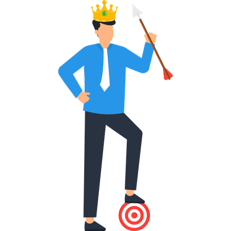 Business leader working on business target  Illustration