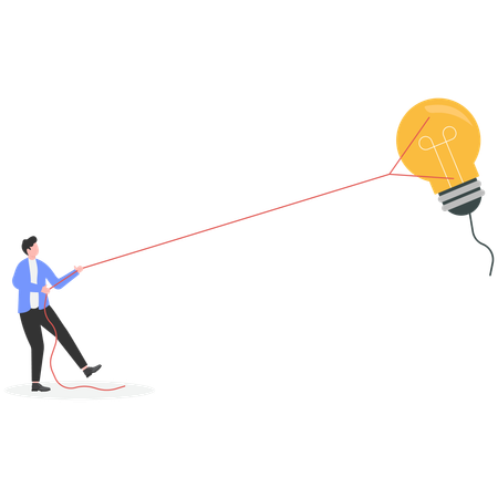 Business leader working on new idea  Illustration