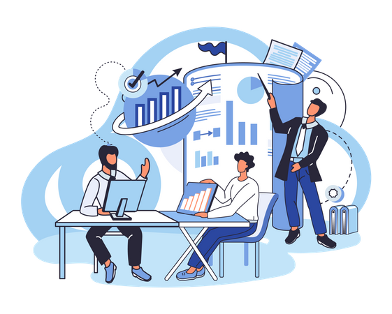 Business learning course Illustration