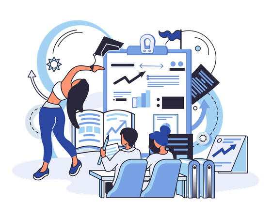 Business learning  Illustration