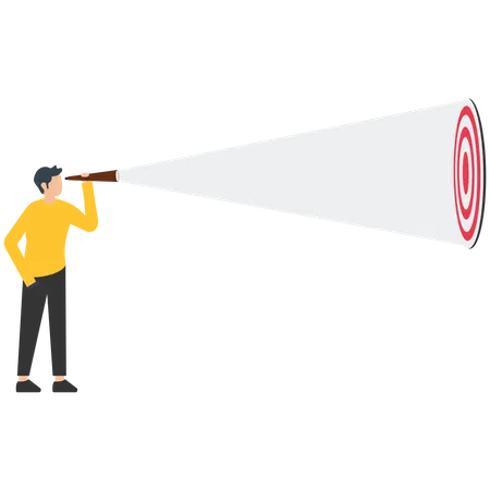 Searching Target Business Illustration