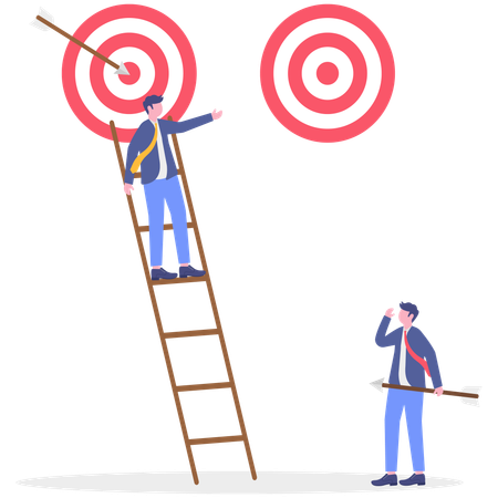 Business loser kicking business competitor  Illustration