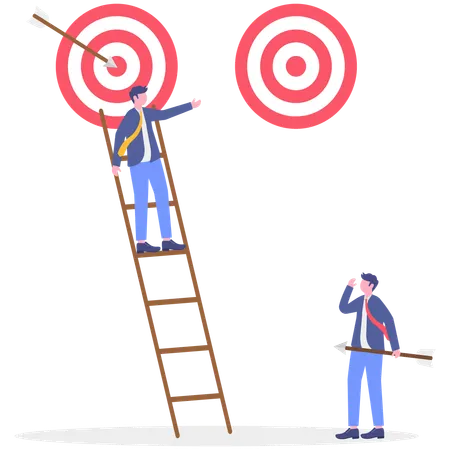 Business loser kicking business competitor  Illustration