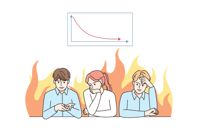 Business loss  Illustration