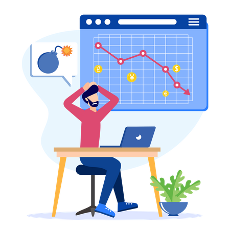 Business loss  Illustration