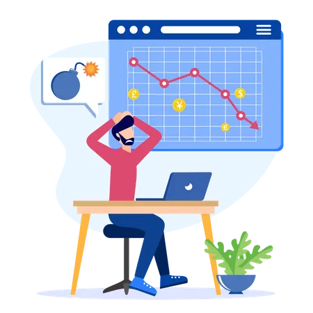 Business loss  Illustration