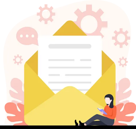 Business mail  Illustration