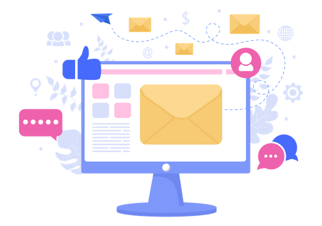 Business mail Marketing  Illustration