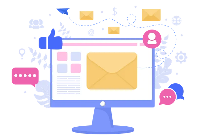 Business mail Marketing  Illustration