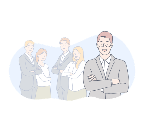 Business Male team leader  Illustration