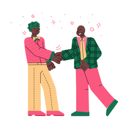 Business man handshaking with each other  Illustration