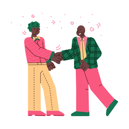 Business man handshaking with each other  Illustration