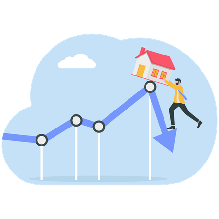 Business man in real estate  Illustration