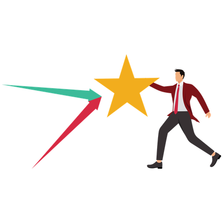 Business Man Quality Services Are Rated At An Excellent Level  Illustration
