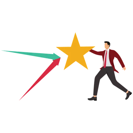 Business Man Quality Services Are Rated At An Excellent Level  Illustration