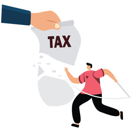 Best Entrepreneur evades taxes Illustration download in PNG & Vector format