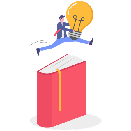 Business man with creative idea  Illustration