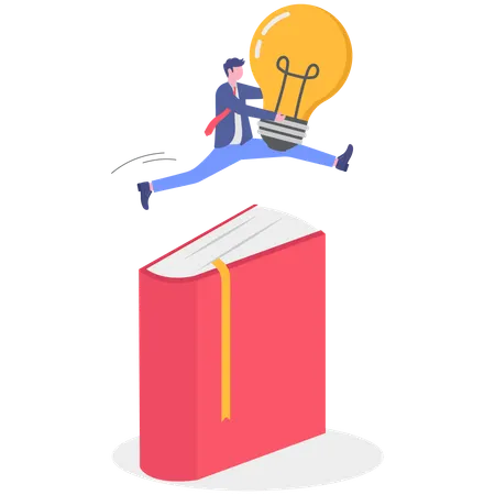 Business man with creative idea  Illustration