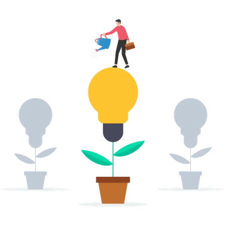 Creating Ideas Business Creative Idea Concept Illustration