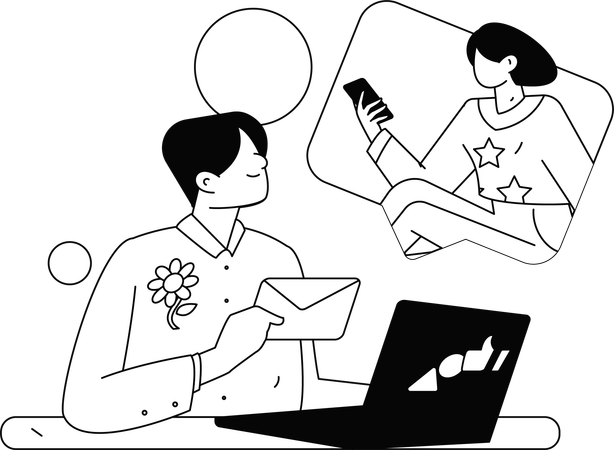 Business man working on task  Illustration