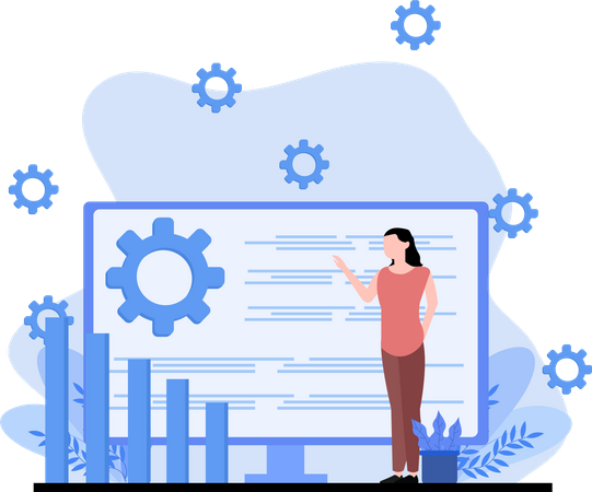 Business management analysis  Illustration