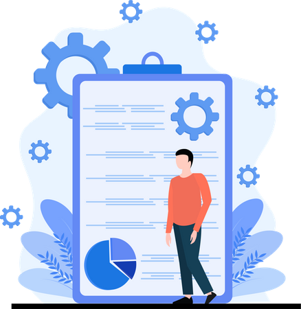 Business management analysis  Illustration