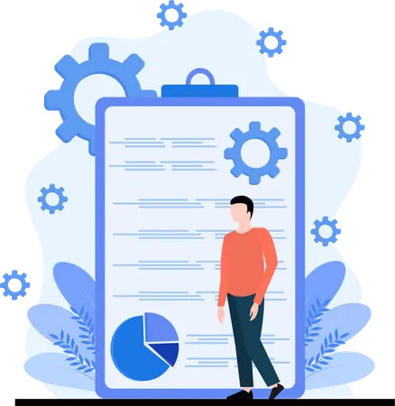 Business management analysis  Illustration