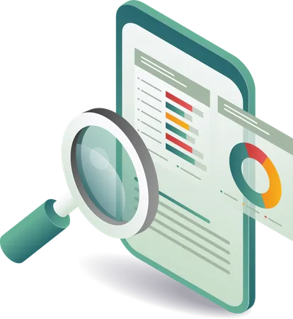 Business management analyst data board  Illustration