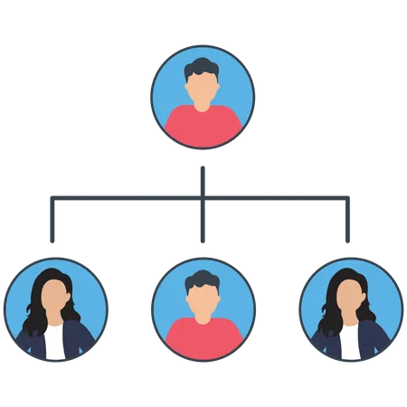 Business management and organization  Illustration